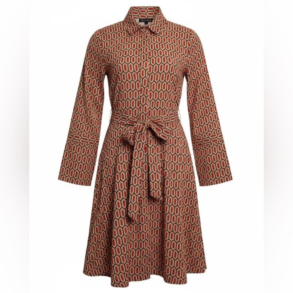 Banana Republic Stylish Retro Dress with Geometric Patterned 70’s Style Sz 4